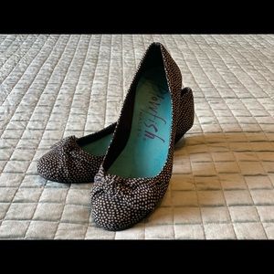 Blowfish polka dot wedge shoes